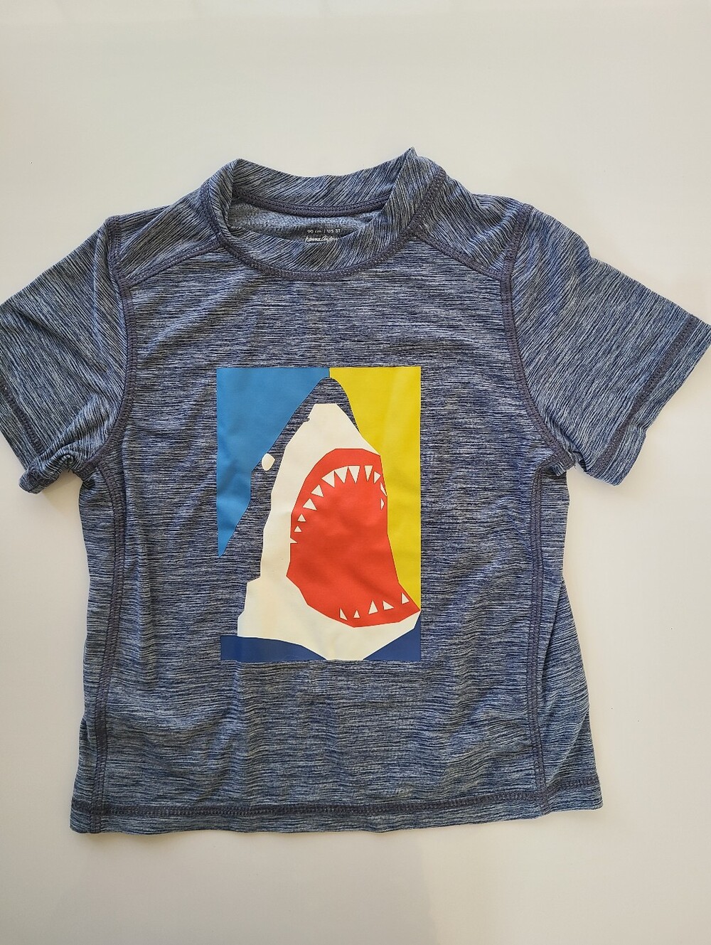 Hanna Andersson Boys Navy Heather Shark Active Tee
